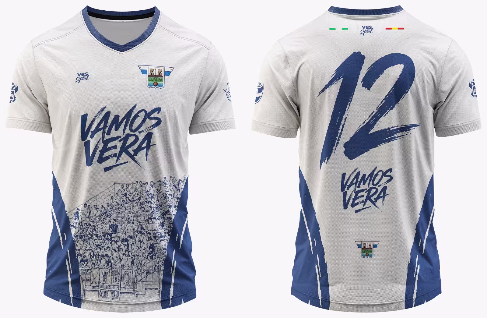 Camiseta oficial conmemorativa número 12 del CD Vera diseñada por VesSport